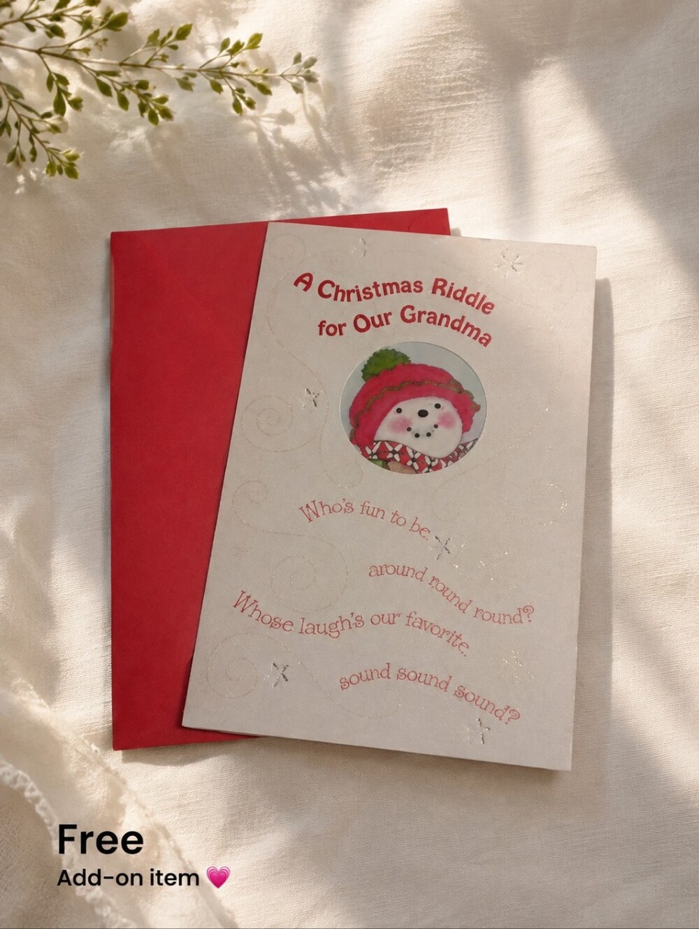 Free With Purchase Carlton Cards Grandma Christmas card